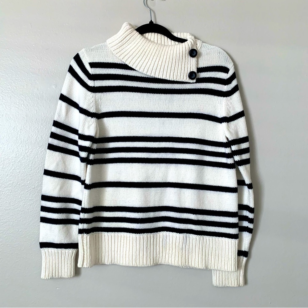 Liz Claiborne Striped Knit Cowl Neck